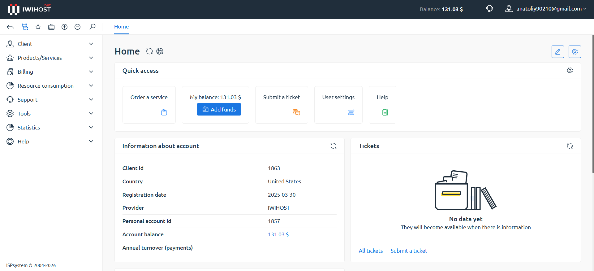 Photo d'un client chez Iwihost